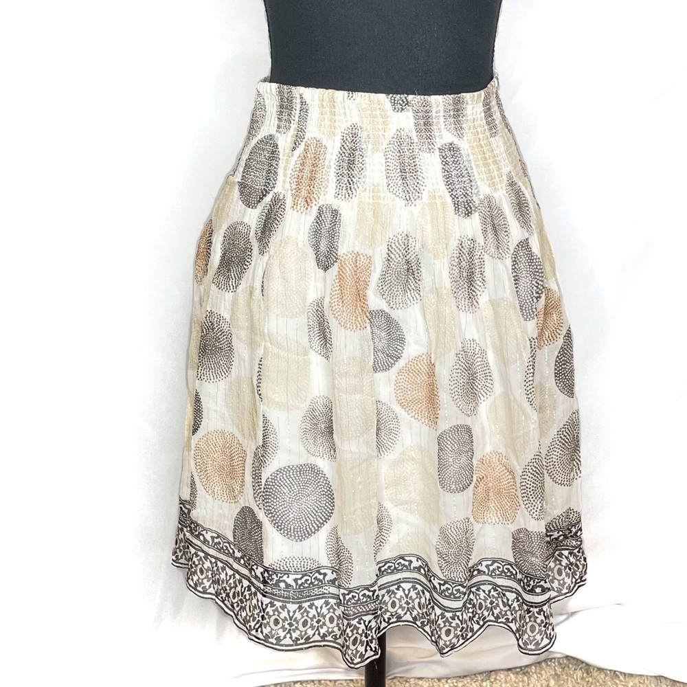 White House Black Market Printed Skirt | Flowy Feminine Midi Skirt | Size S